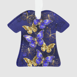 Zusammensetzung mit Sapphire-Schmetterlingen Ornament
