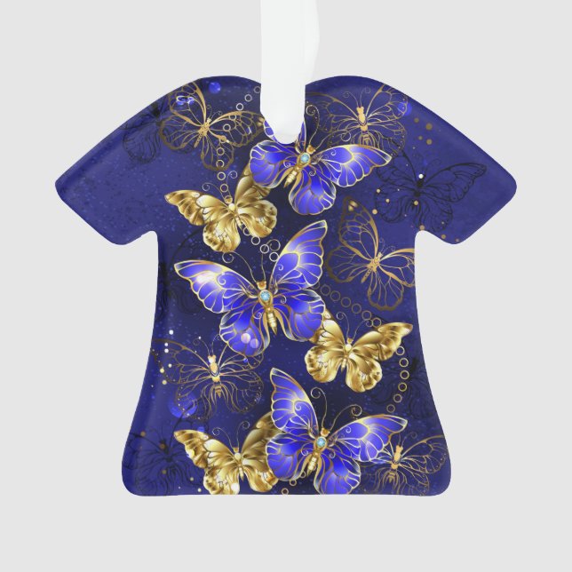Zusammensetzung mit Sapphire-Schmetterlingen Ornament (Vorderseite)