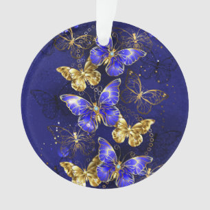 Zusammensetzung mit Sapphire-Schmetterlingen Ornament