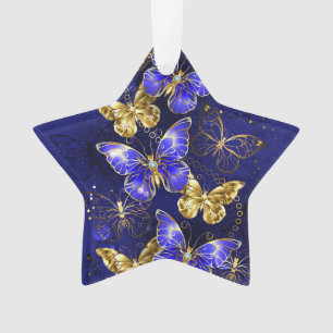 Zusammensetzung mit Sapphire-Schmetterlingen Ornament