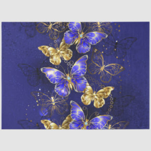 Zusammensetzung mit Sapphire-Schmetterlingen Seidenpapier