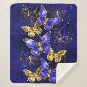 Zusammensetzung mit Sapphire-Schmetterlingen Sherpadecke