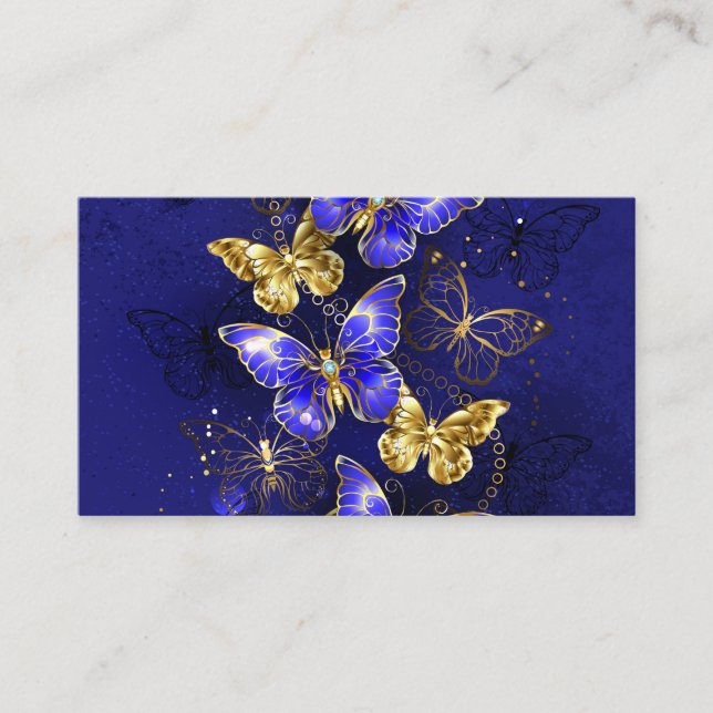 Zusammensetzung mit Sapphire-Schmetterlingen Telefonnummerkarte (Vorderseite)