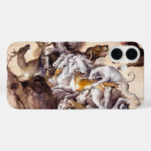 ZUSAMMENSETZUNG MIT TIEREN, HÄNDLER, HUNDEN, HÄNDE iPhone 16 PLUS HÜLLE