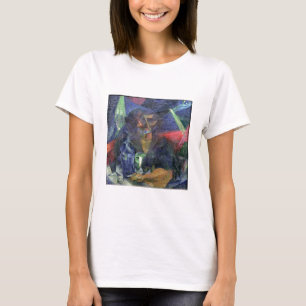 Zusammensetzung mit Zahl einer Frau, 1912 (Öl auf T-Shirt