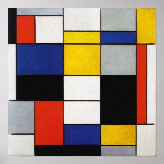Zusammensetzung, Mondrian Poster (Vorne)