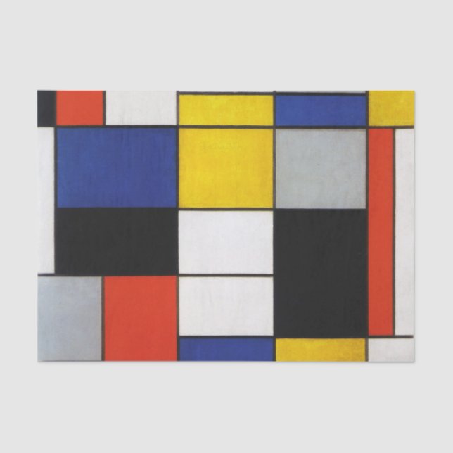 Zusammensetzung, Mondrian Seidenpapier (Vorderseite)