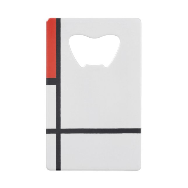 Zusammensetzung nach Piet Mondrian Geldbeutel Flaschenöffner (Vorderseite)