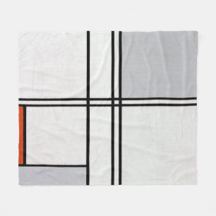 Zusammensetzung (Nr. 1) Graurot Piet Mondrian Fleecedecke