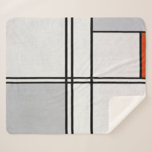 Zusammensetzung (Nr. 1) Graurot Piet Mondrian Sherpadecke