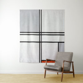 Zusammensetzung (Nr. 1) Graurot | Piet Mondrian | Wandteppich