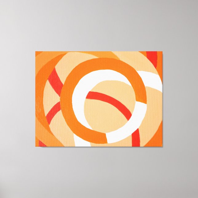Zusammensetzung Nr. 43 Orange Monochrom Leinwanddruck (Vorderseite)