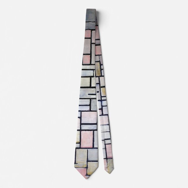 Zusammensetzung Rosa und Grau, Mondrian Krawatte (Vorderseite)