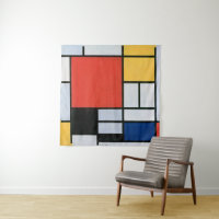 Zusammensetzung Rot, Gelb, Blau, Schwarz | Mondria