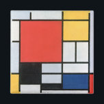 Zusammensetzung Rot, Gelb, Blau, Schwarz, Mondrian Magnet<br><div class="desc">Pieter Cornelis Mondrian (7. März 1872 - 1. Februar 1944), war ein niederländischer Maler und Theoretiker und gilt als einer der beststen Künstler des 20. Jahrhunderts. Er ist als einer der Pioniere der abstrakten Kunst des 20. Jahrhunderts bekannt, als er seine künstlerische Richtung von der figurativen Malerei in einen zunehmend...</div>