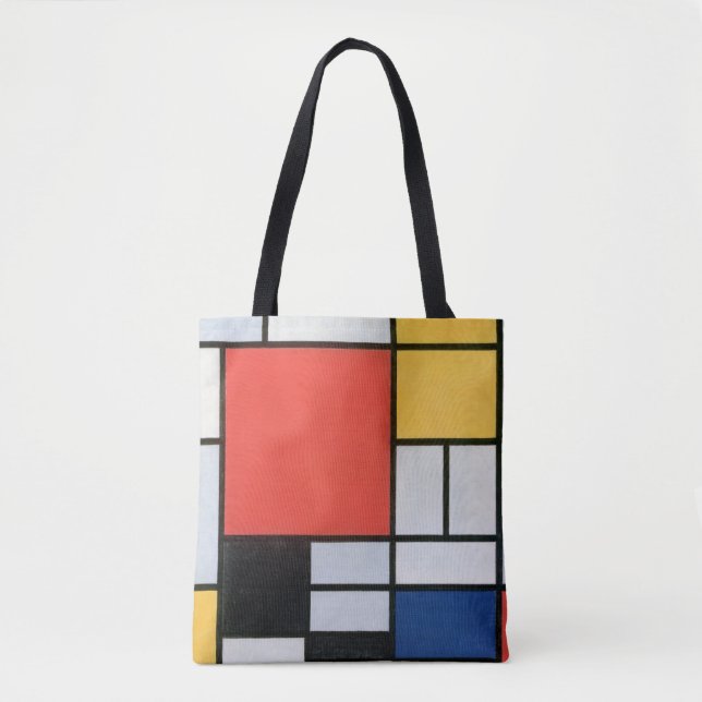 Zusammensetzung Rot, Gelb, Blau, Schwarz, Mondrian Tasche (Vorderseite)