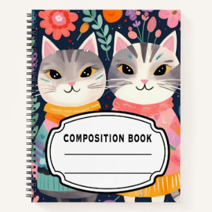 Zusammensetzung von Boho Cats Notizbuch