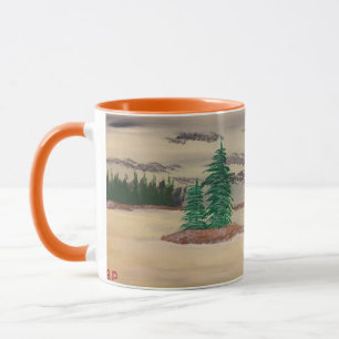 Zusammensetzung von Grau, Gelb und Braun Tasse