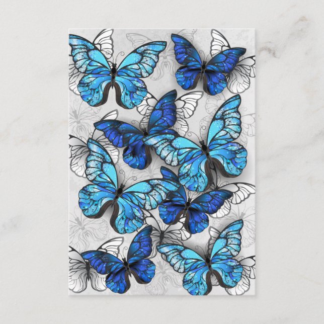 Zusammensetzung von White und Blue Butterflies Begleitkarte (Vorderseite)
