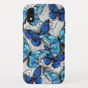 Zusammensetzung von White und Blue Butterflies Case-Mate iPhone Hülle