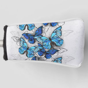 Zusammensetzung von White und Blue Butterflies Golf Headcover