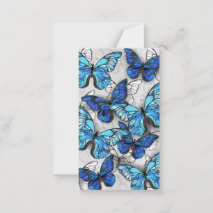 Zusammensetzung von White und Blue Butterflies Hinweiskarte