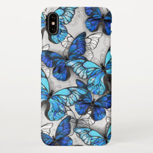 Zusammensetzung von White und Blue Butterflies iPhone Hülle