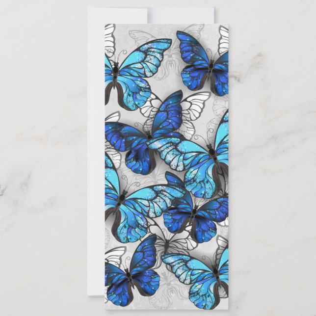 Zusammensetzung von White und Blue Butterflies Karte (Vorderseite)