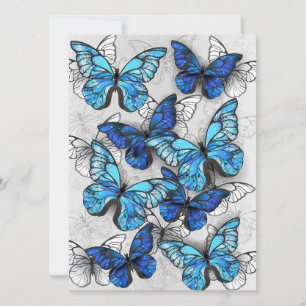 Zusammensetzung von White und Blue Butterflies Karte