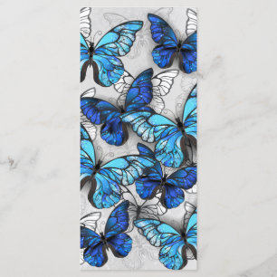 Zusammensetzung von White und Blue Butterflies Menükarte