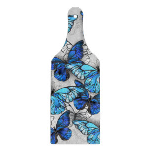Zusammensetzung von White und Blue Butterflies Schneidebrett