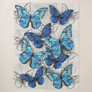 Zusammensetzung von White und Blue Butterflies Sherpadecke