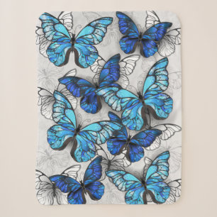 Zusammensetzung von White und Blue Butterflies Sherpadecke