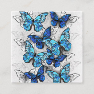 Zusammensetzung von White und Blue Butterflies Telefonnummerkarte