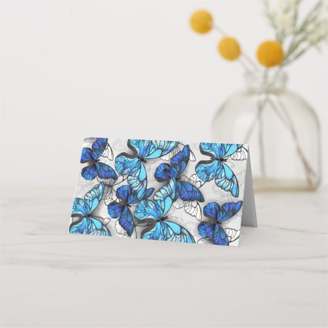 Zusammensetzung von White und Blue Butterflies Treuekarte (Vorderseite)