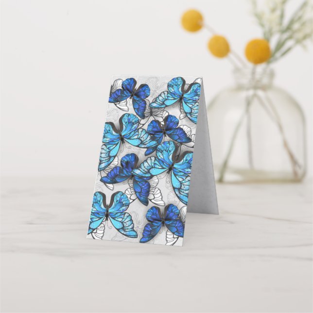 Zusammensetzung von White und Blue Butterflies Treuekarte (Rückseite)