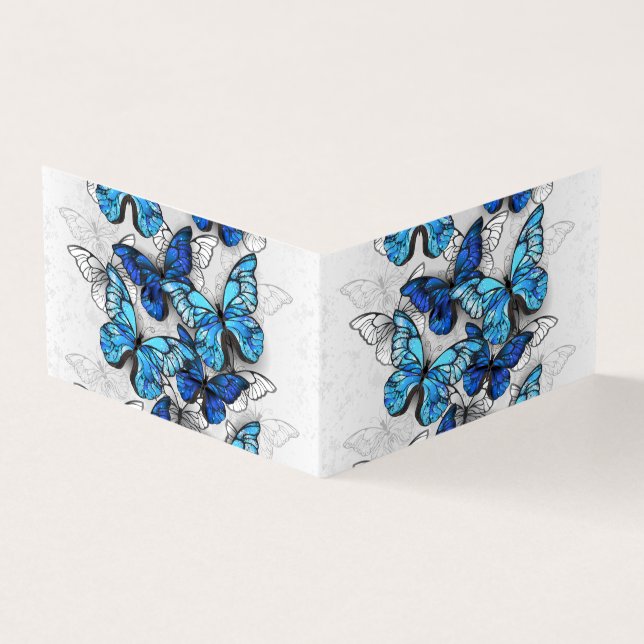 Zusammensetzung von White und Blue Butterflies Visitenkarten (Vorderseite)