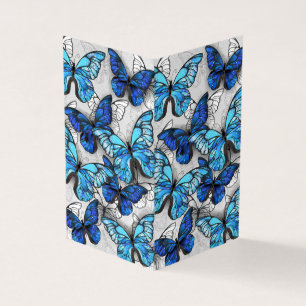 Zusammensetzung von White und Blue Butterflies Visitenkarten