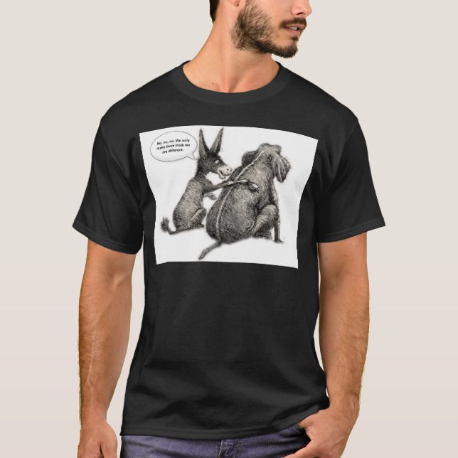 Zusammenspielende politische Partys T-Shirt (Vorderseite)