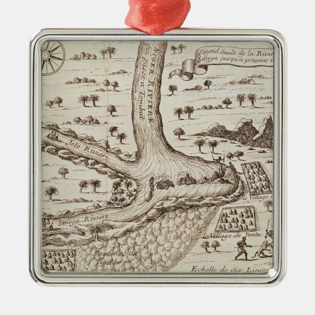 Zusammenströmen des Nigers Ornament Aus Metall (Vorne)