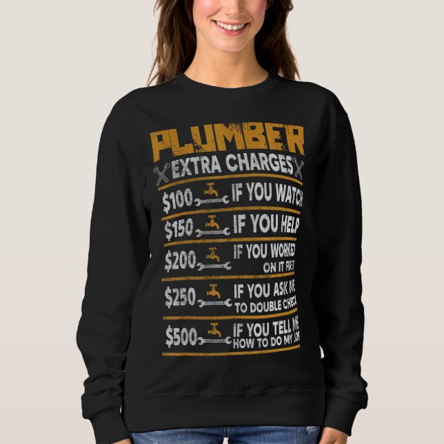 Zusatzkosten für Klempner Sweatshirt (Vorderseite)