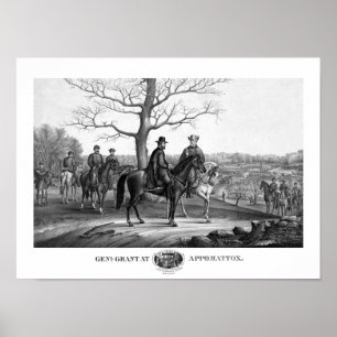 Zuschüsse und Lee in Appomattox — Ziviler Krieg Poster