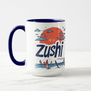 Zushi Windsurf Sunset Zweifarben-Kaffeetasse Tasse