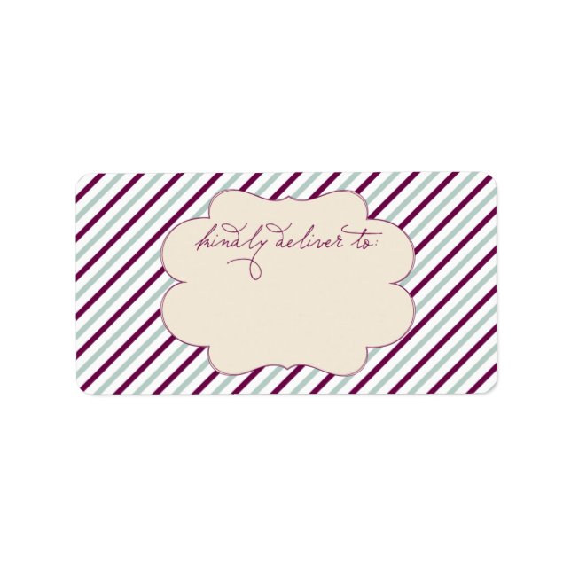 Zustellung an: Adressetikett (Vorne)