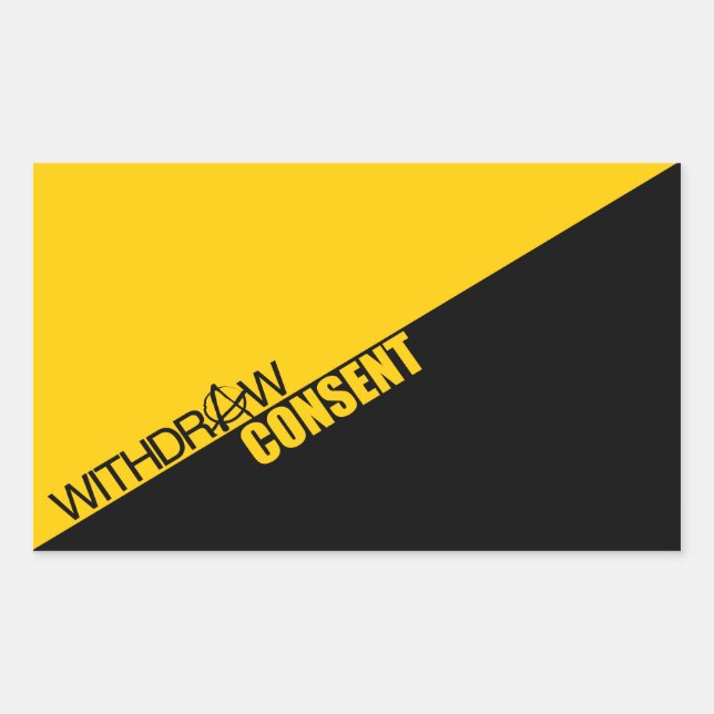 Zustimmung (Anarcho-Kapitalismus) Rechteckiger Aufkleber (Vorderseite)
