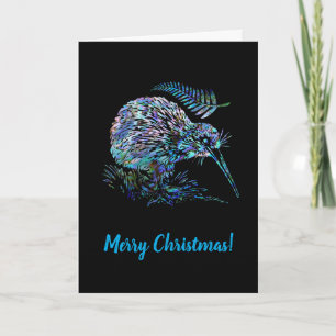 ZUSTOMIZABLE XMAS KIWI SANTA KARTE