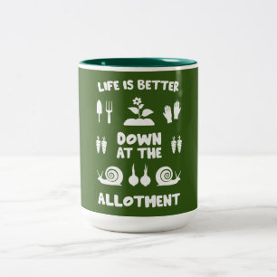 Zuteilung Gartenarbeit Zweifarbige Tasse