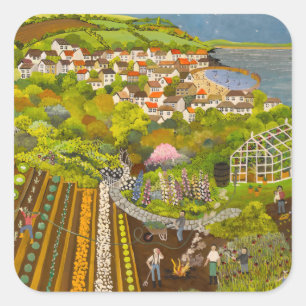 Zuteilung über Mousehole Quadratischer Aufkleber