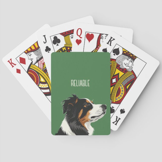Zuverlässige australische Hirte Spielkarten (Rückseite)