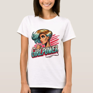 Zuversichtliche Frau - mutige und lebendige Illust T-Shirt